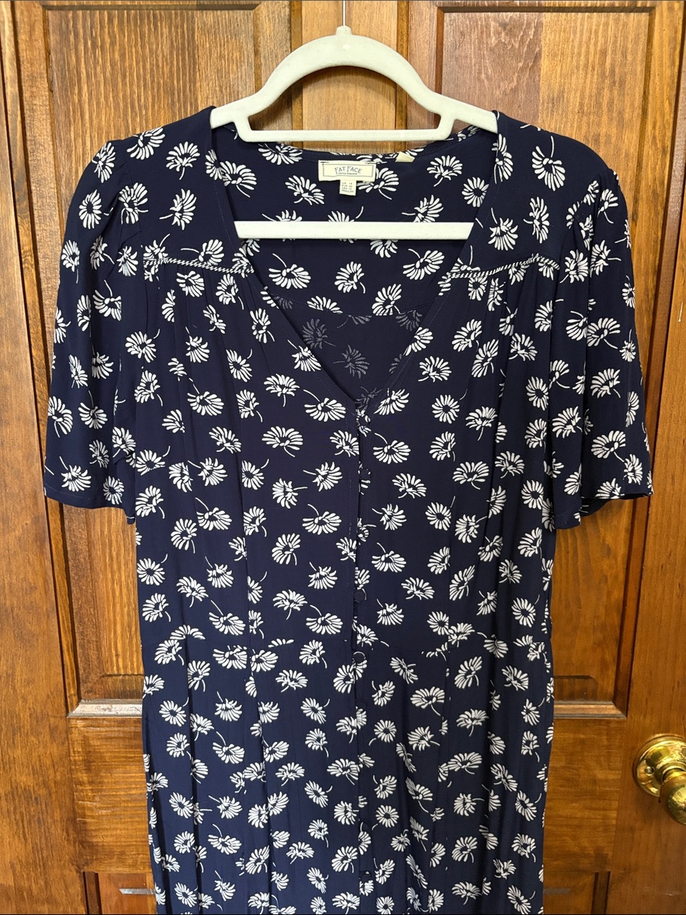 Fat Face Navy Floral Midi Dress